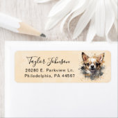 Chihuahua-hond retouradreslabel etiket (Insitu)