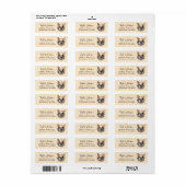 Chihuahua-hond retouradreslabel etiket (Full Sheet)