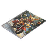 Chihuahua Hond Rijden Motorfiets Kerstmis Notitieboek (Linkerzijde)