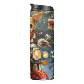 Chihuahua Hond Rijden Motorfiets Kerstmis Thermosbeker (Geroteerd rechts)