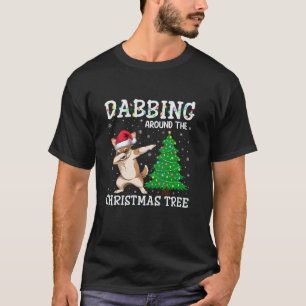 Chihuahua Hond Santa Hat Dabbing Rond de Kerst T-shirt
