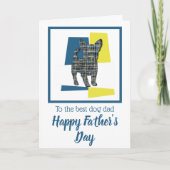 Chihuahua-hond Silhouette Driekleur Vaderdag Kaart (Voorkant)