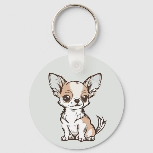 Chihuahua hond sleutelhanger (Voorkant)