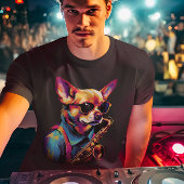 Chihuahua Hond spelen Saxofoon T-shirt