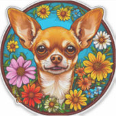 Chihuahua-hond Sticker (Voorkant)