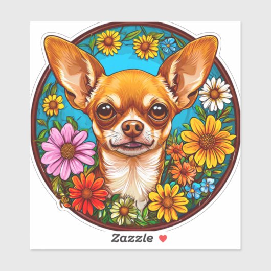 Chihuahua-hond Sticker (Vel)