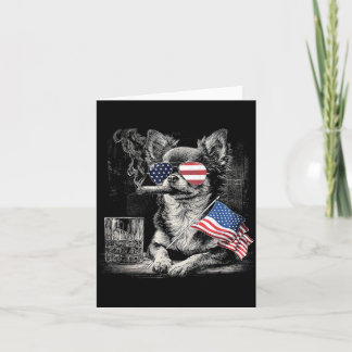 Chihuahua Hond Vader Patriottische Amerikaanse Vla Kaart