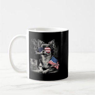 Chihuahua Hond Vader Patriottische Amerikaanse Vla Koffiemok