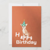 Chihuahua hond verjaardagsfeestje uitnodiging (Voorkant)