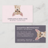 Chihuahua-hond Visitekaartje (Voorkant / Achterkant)