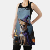Chihuahua-hond Whimsical Halloween-schilderij Schort (Insitu)