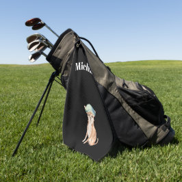 Chihuahua Hond Zwart Persoonlijk Golfhanddoek