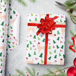 Chihuahua Honden in de Kerstman Hoeden Kerstmis WI Cadeaupapier