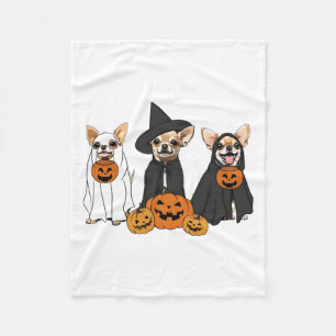 Chihuahua Honden Lovers Ghost Witch Mummy Hallowee Fleece Deken
