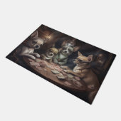 Chihuahua Honden Spelen Poker Art Deurmat (Schuin)