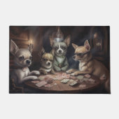 Chihuahua Honden Spelen Poker Art Deurmat (Voorkant)