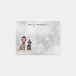 Chihuahua honden winterportret petten post-it® notes