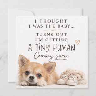 Chihuahua-honden zwangerschapsaankondigingskaart kaart