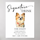 Chihuahua Hondenbruiloft Handtekening Drink Teken Poster (Voorkant)