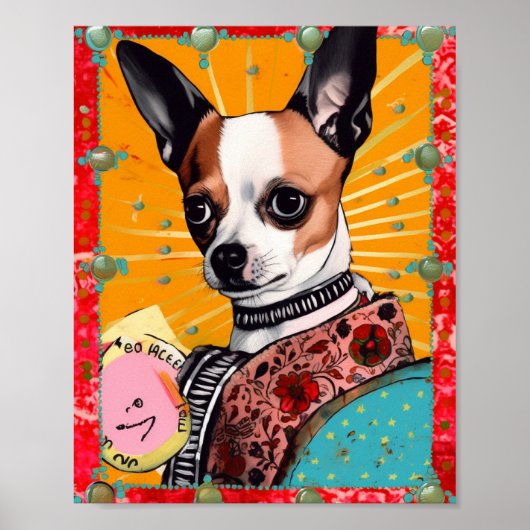 Chihuahua hondencollage poster (Voorkant)