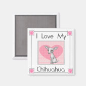 Chihuahua Hondenkoelkastmagneet Magneet (Voorkant / Achterkant)
