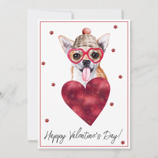 Chihuahua-hondenliefhebber Valentijnscadeau Feestdagenkaart (Voorkant)