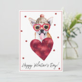 Chihuahua-hondenliefhebber Valentijnscadeau Feestdagenkaart (Staand voorkant)