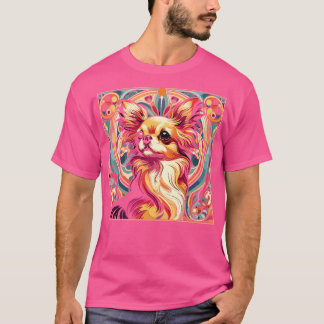 Chihuahua Hondenliefhebbers Design Art Deco Stijl T-shirt