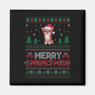 Chihuahua Hondenliefhebbers Santa Hat Kerstboom Li Magneet
