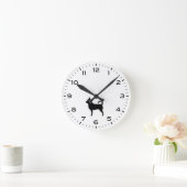 Chihuahua Hondenras Silhouette Black en White Ronde Klok (Huis)