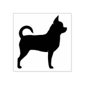 Chihuahua Hondenras Silhouette Rubberstempel (Afrduk)