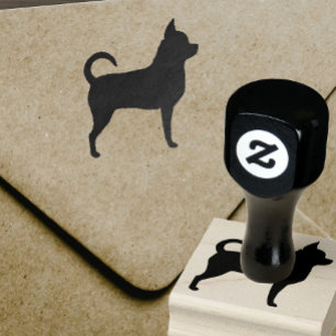 Chihuahua Hondenras Silhouette Rubberstempel