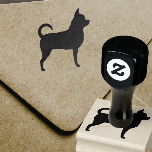 Chihuahua Hondenras Silhouette Rubberstempel
