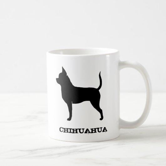 Chihuahua Hondenras Silhouettes Custom Koffiemok (Rechts)