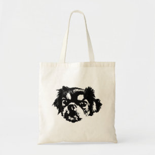 Chihuahua-hondentas – Zoete zwarte en witte inkt Tote Bag