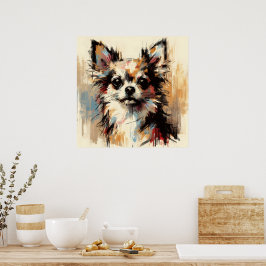 Chihuahua-hondkunstposter Poster