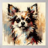 Chihuahua-hondkunstposter Poster (Voorkant)