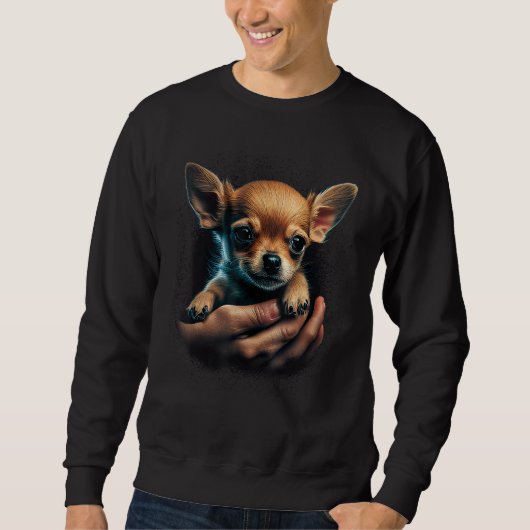 Chihuahua Hug Puppy Cute Dog Love Trui (Voorkant)