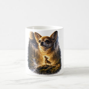  Chihuahua Huilend naar de Maan Vintage, 90s Retro Koffiemok