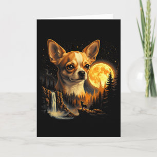 Chihuahua Huilt Naar De Maan Vintage Grappige Chih Kaart
