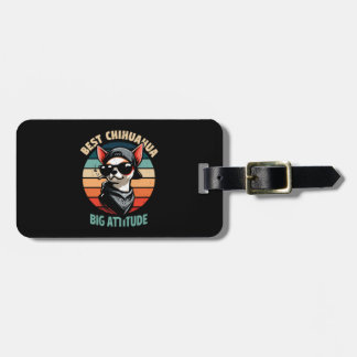 chihuahua huisdier hond retro vintage bagagelabel