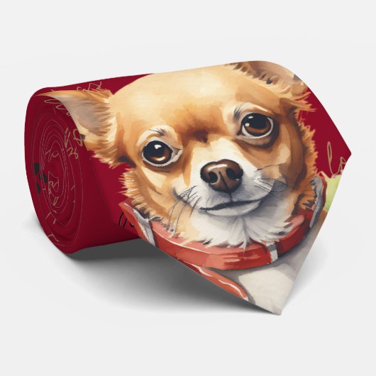 Chihuahua Huisdier Hond Stropdas (Opgerold)