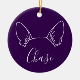 Chihuahua-huisversiering (Pootafdrukken) Keramisch Ornament
