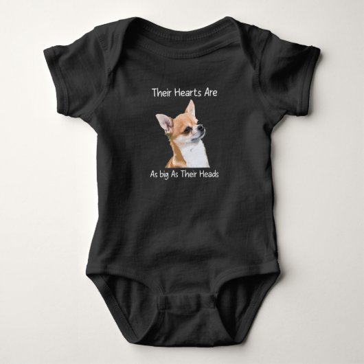 Chihuahua Hun hart is net zo groot als hun hoofden Romper (Voorkant)