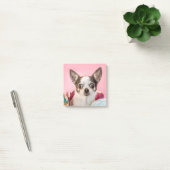 Chihuahua Hund auf rosa Post-it® Notes (Kantoor)