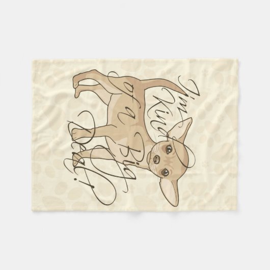Chihuahua Ik ben een soort Big Deal Fleece Deken (Voorkant (Horizontaal))