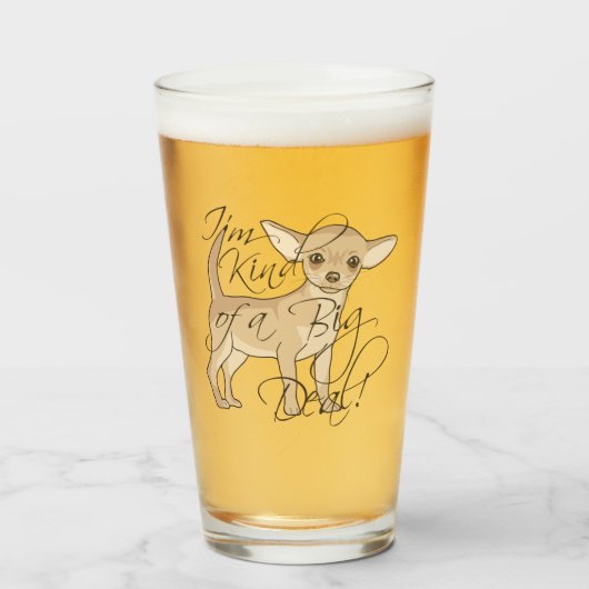 Chihuahua Ik ben een soort grote hond Glas (Voorkant gevuld)