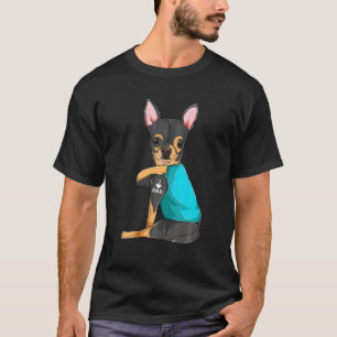 Chihuahua Ik hou van papa Tattoo kleding Dog papa  T-shirt