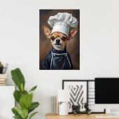 Chihuahua In Chefs Hat Poster, Pet Poster (Thuiskantoor)