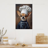 Chihuahua In Chefs Hat Poster, Pet Poster (Keuken)